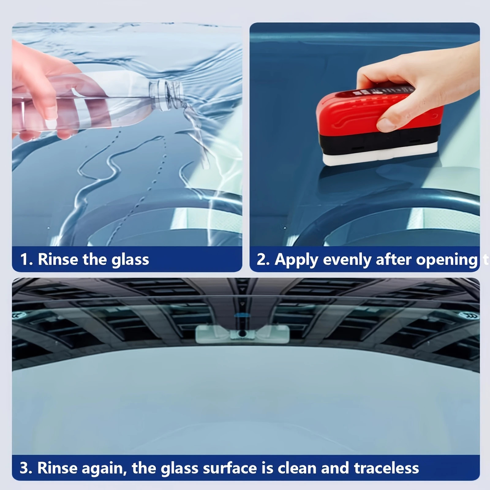 Car Glass Cleaner Cleaning Agent Powerful Windshield Cleaner Car Glass Sponge Cl