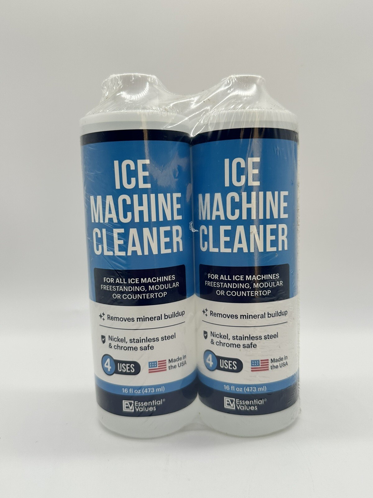 Essential Values Ice Machine Cleaner, Nickel Safe Descaler 2 Pack, 16 fl oz Each