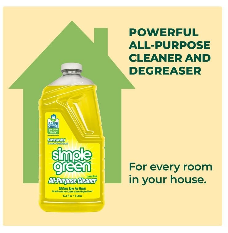 Simple Green All-Purpose Cleaner Concentrate Refill, Lemon Scent, 67.6 fl. oz