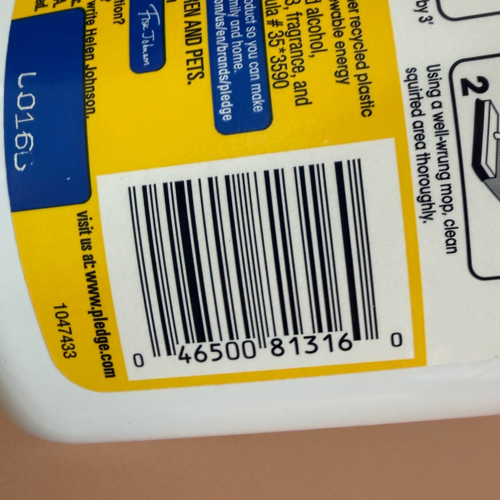 Pledge Gentle Wood Floor Cleaner Lemon Scent 27 fl oz Sealed Wood & Laminate