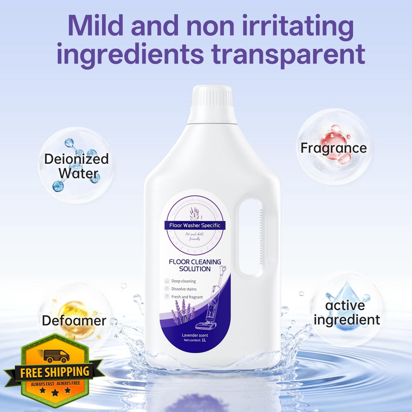 1L Floor Cleaning Solution Compatible With Tineco、Bissell、Dreame、Shark Mop | …