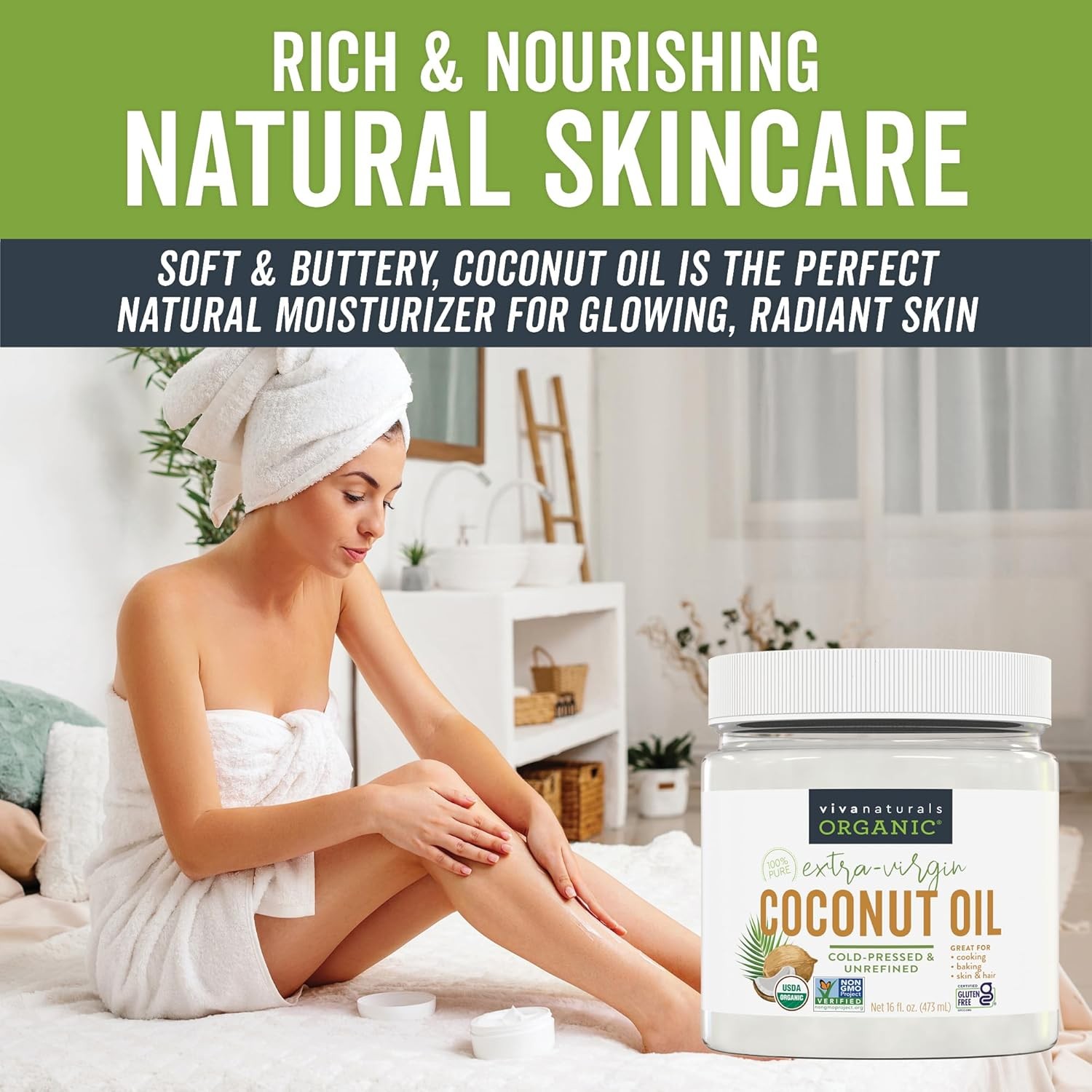 Aceite De Coco Organico Extra Virgen Para Cabello Piel Comestible Natural Virgin