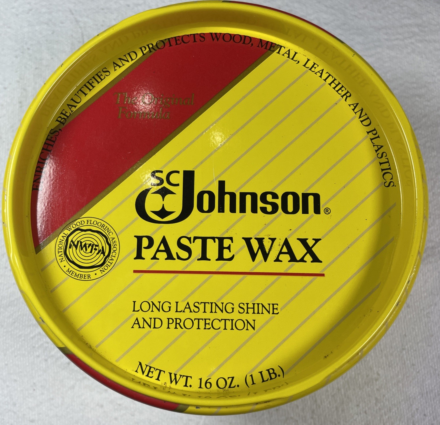 Vintage Johnson Paste Wax 16oz Can Hardwood Floors 100% Full Original