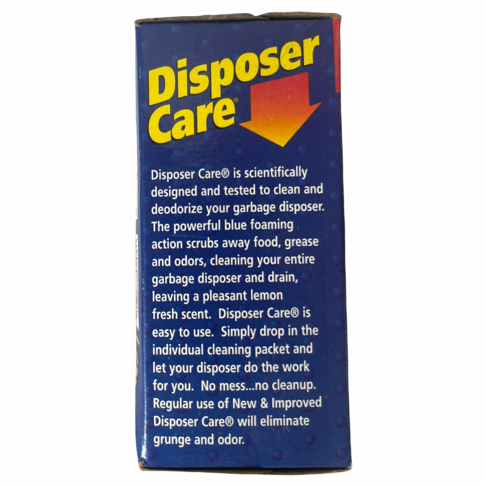 Garbage Disposal Foaming Cleaner Lemon Scented 4 Cleaning Packets Disposer Care