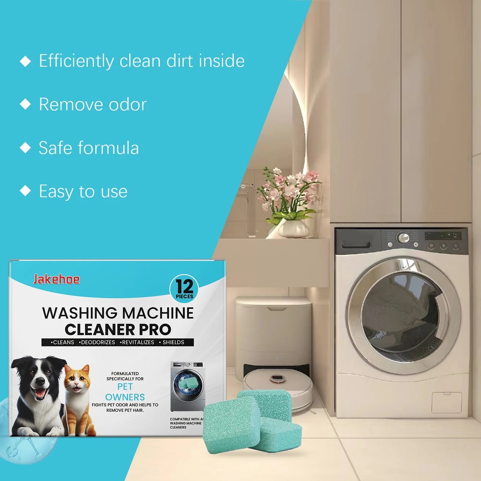 Uproot Clean Washing Machine Cleaner Tablets – 12 Pack