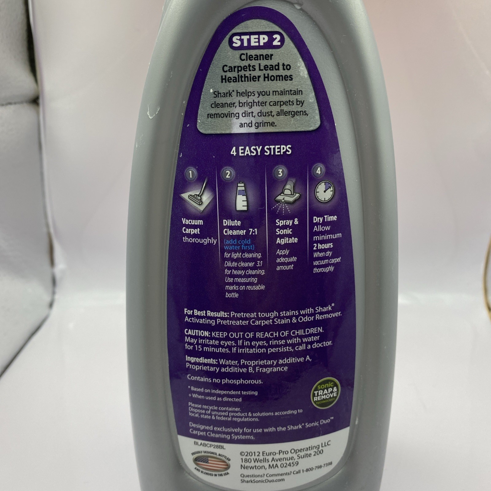 Shark Low Moisture No Rinse Carpet Shampoo English Lavender 28 fl oz 80%