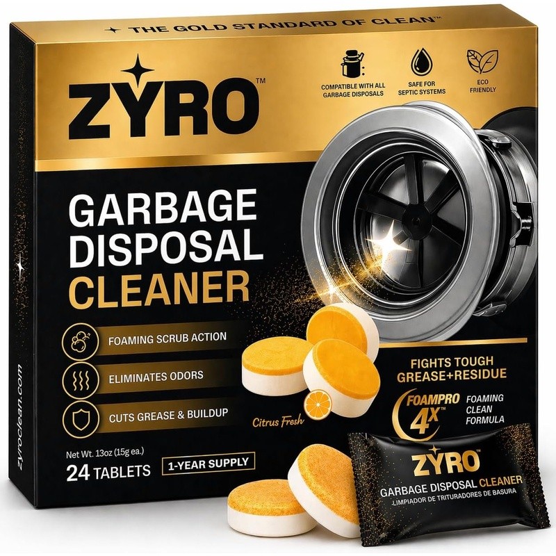 Citrus Foaming Tablets Garbage Disposal Cleaner Odor Neutralizer Fresh Scent New