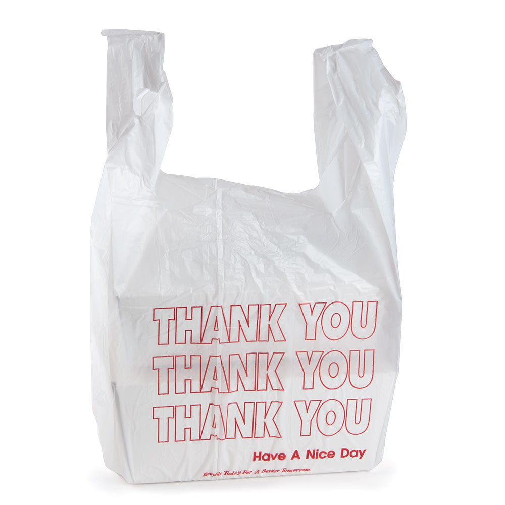 Thank You Bags, Printed, Plastic, white 700 bags, 11.5″ wide x 21