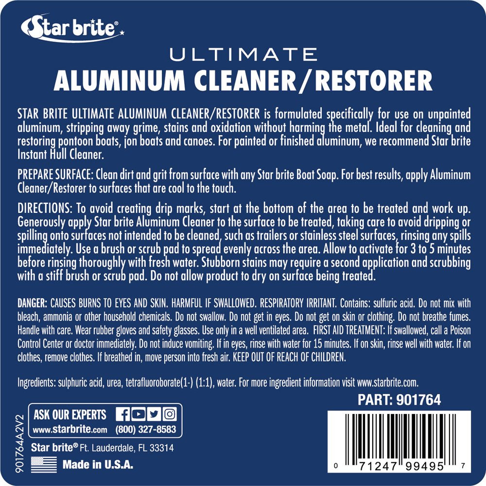 Aluminum Cleaner – for Pontoons, Canoes & Unpainted Aluminum