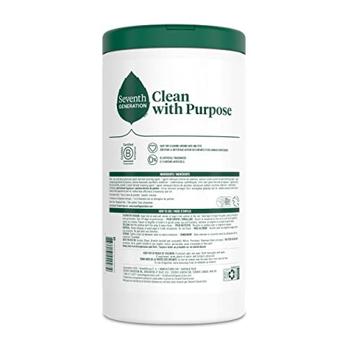 Seventh Generation Multi Purpose Cleaning Wipes Garden Mint 70 Count Pack Of 3