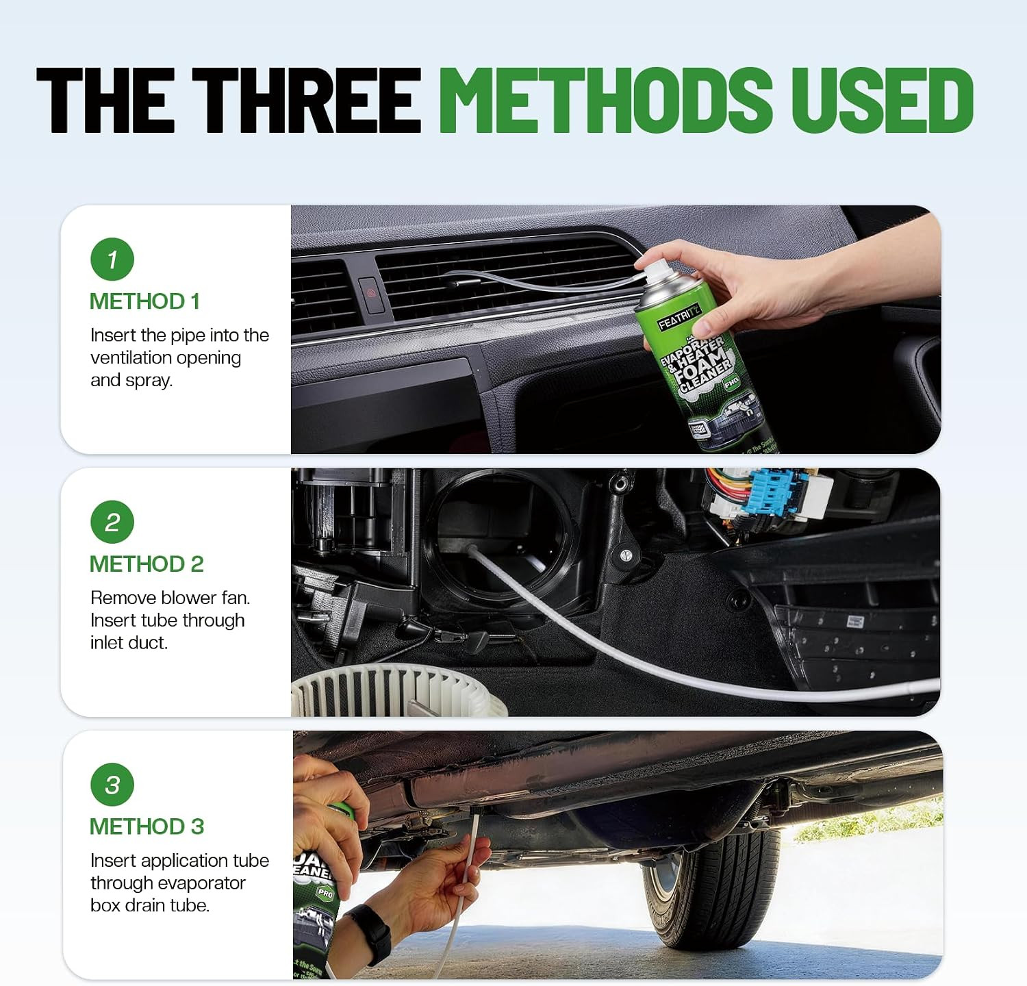 Odor Removal AC Coil Cleaner for Cars: Deep-Cleaning Foam for Evaporators, Remov