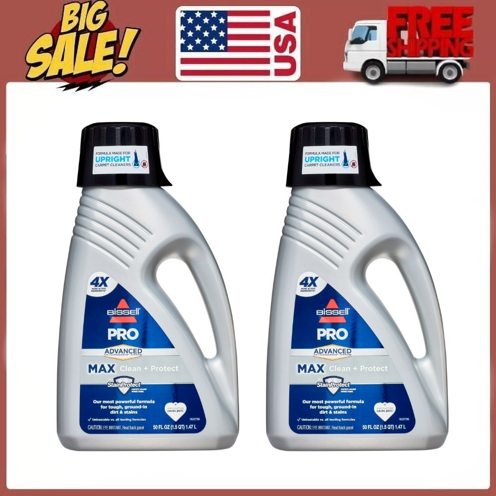 2 packBottles Advanced Pro Max Clean + Protect Deep Cleaning Carpet, 50 oz, 70E1