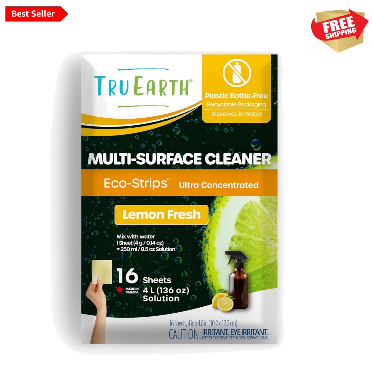 Multi-Surface Cleaner Eco-Strips | All Purpose Cleaner Concentrate for Multi-…