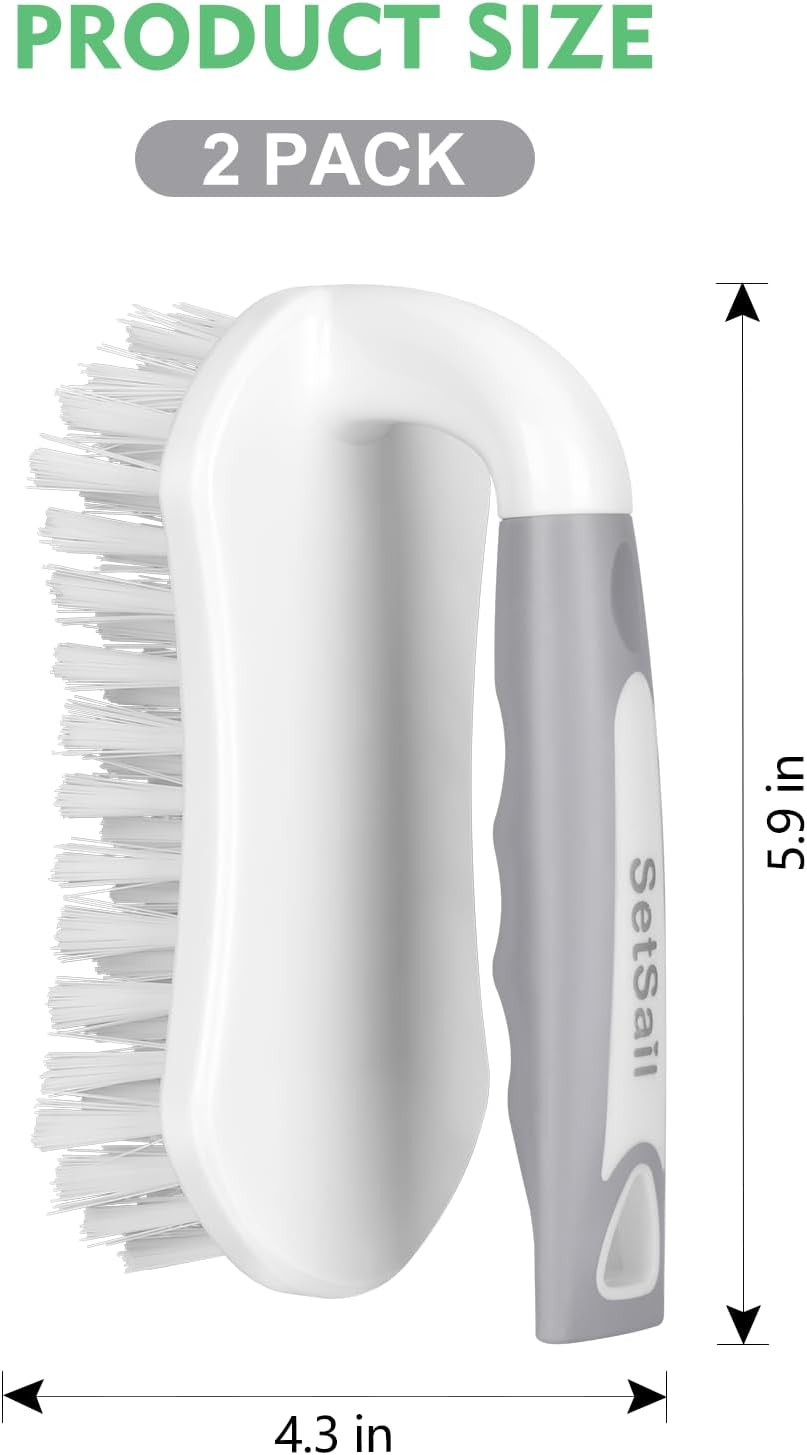 Scrub Brush, Heavy-Duty Scrub Brushes for Cleaning with Stiff Bristles Cleaning