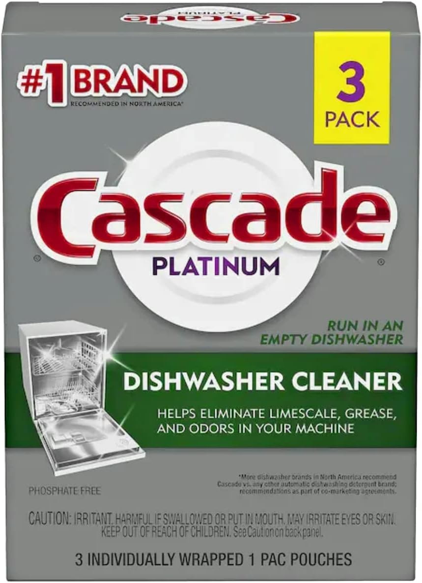 Dishwasher Cleaner Tablets – Tabletas Limpiadoras para Lavavajillas, 3 Count