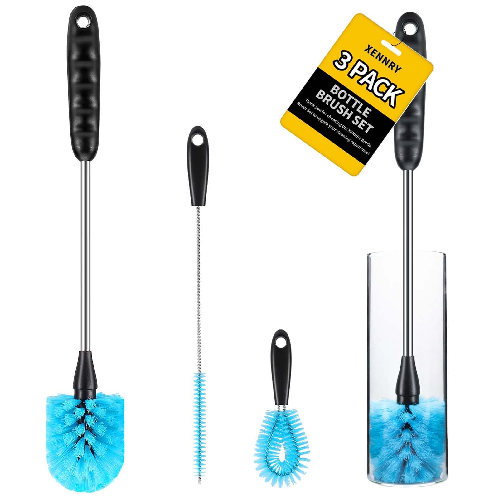 3 Pack Water Bottle Brush Setfruit And Vegetable Cleaning Brusheslong Handle 3in