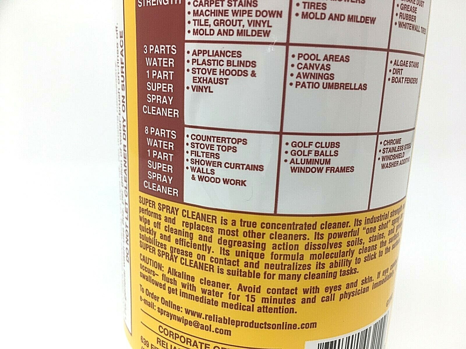Reliable 1 Super Spray All Purpose Cleaner (1, 32oz) BEST PRICE W FREE SHIPPING