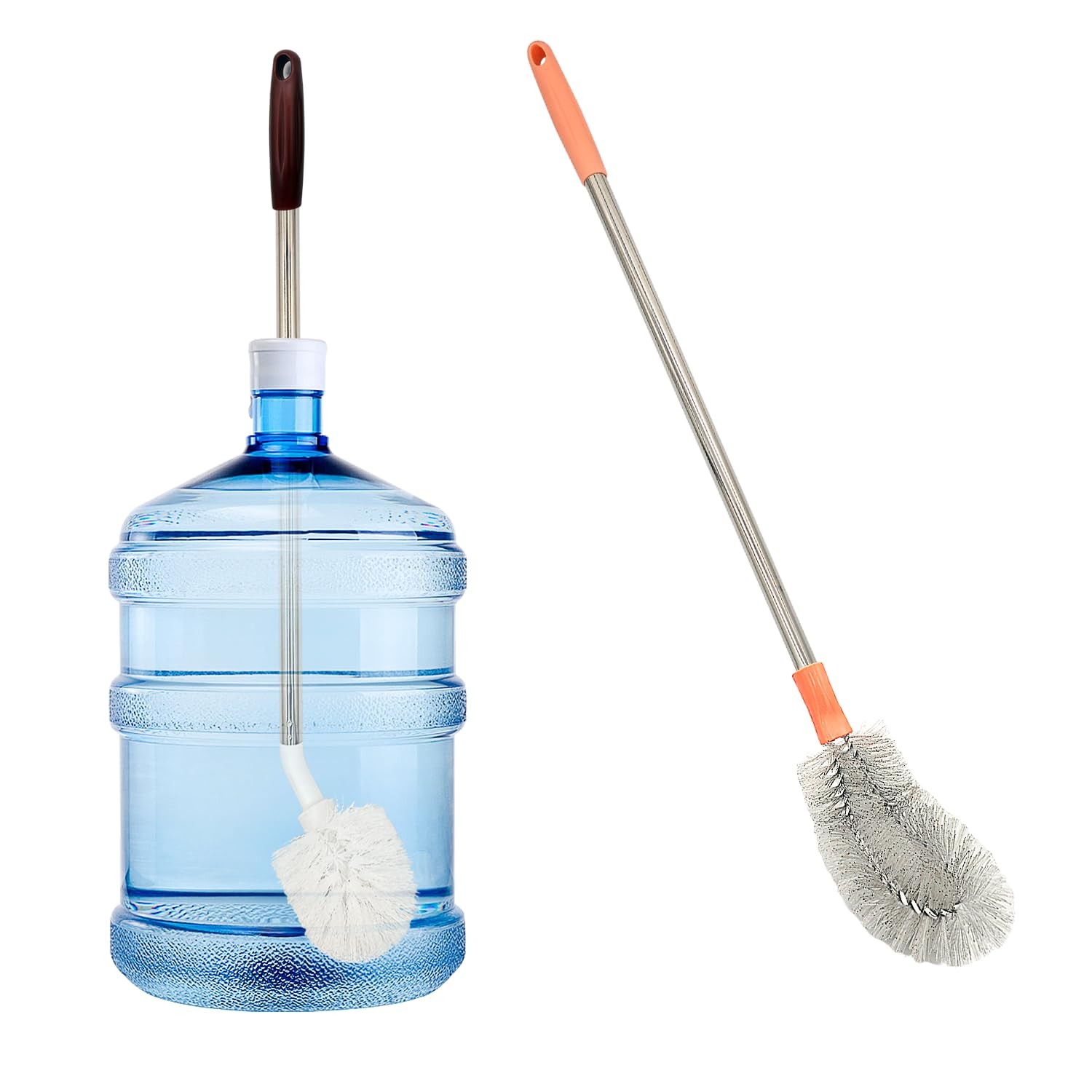 2-Pack Bucket Brush, Bottle Brush for Cleaning Extra Long Bottles, Gallon Jug…