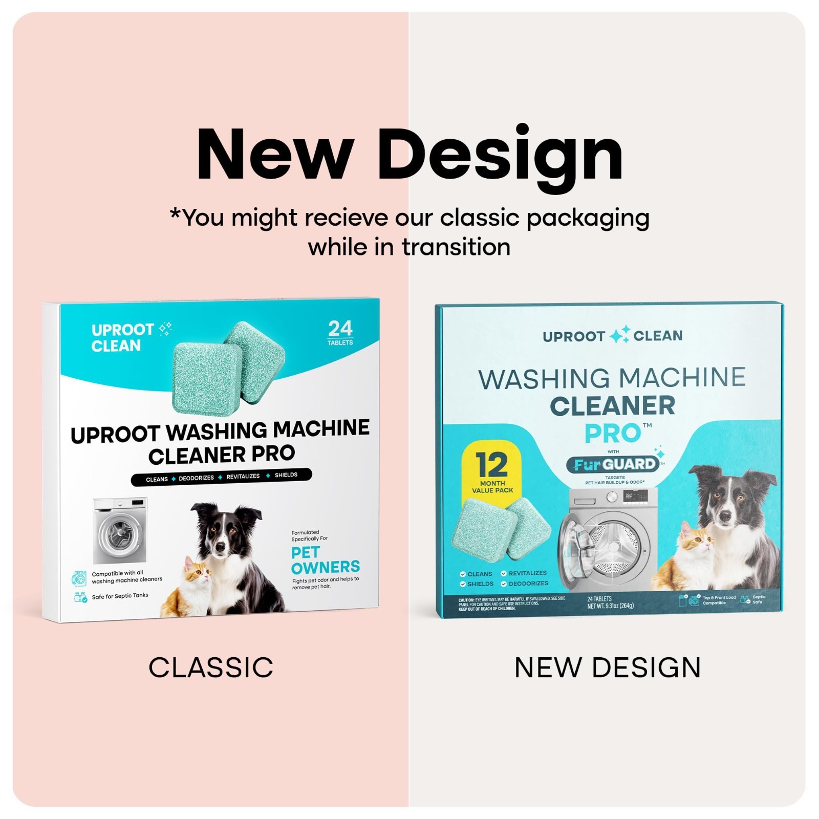 Washing Machine Cleaner Tablets – 24 Pack, Pet Friendly, HE & Front Load Compati