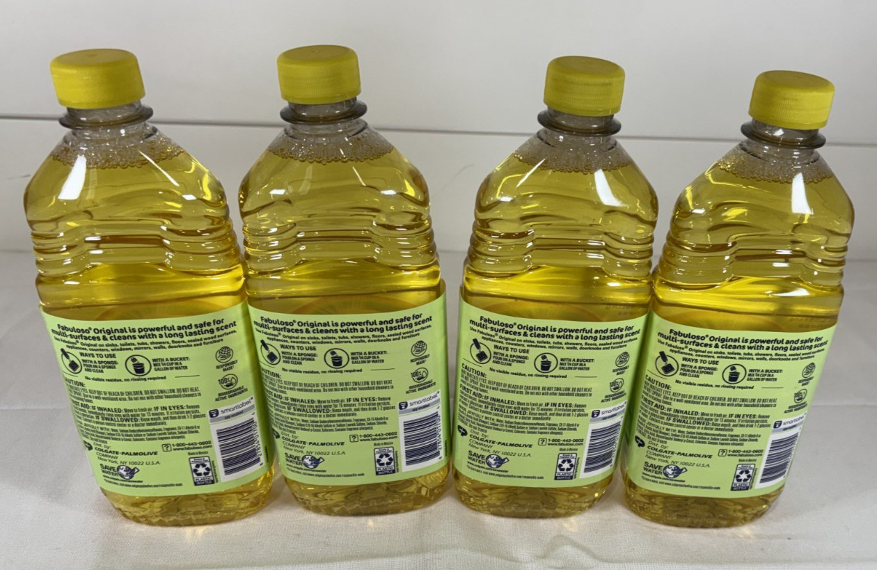 LOT – 4 Bottles Fabuloso VINEGAR APPLE All Purpose Cleaner 16.9 oz Ea Bottle NEW