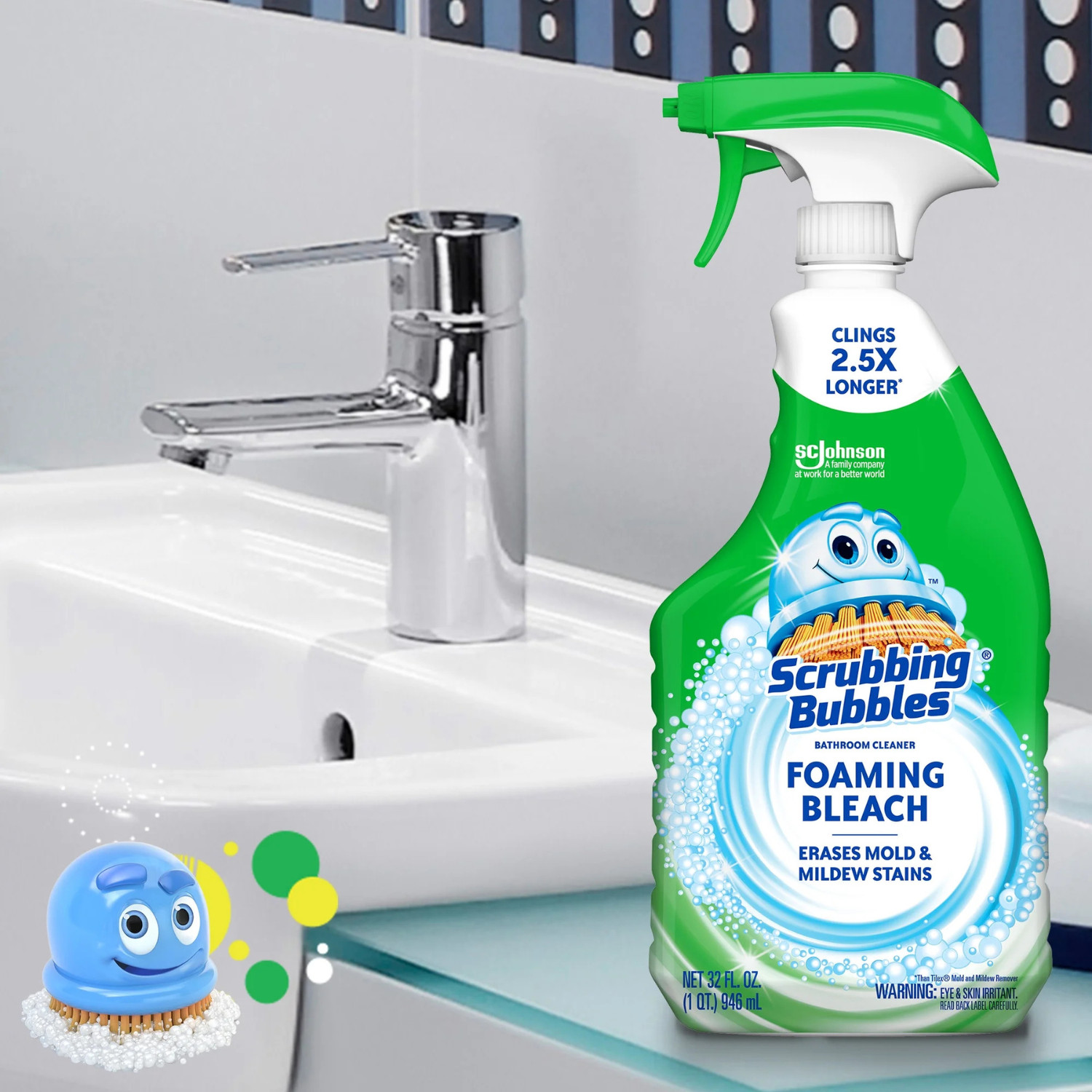 8pk Scrubbing Bubbles 32 Fluid ounce(s) Fresh Foam Multipurpose Bathroom Cleaner