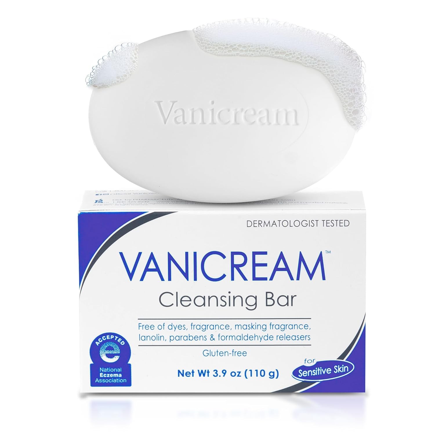 Vanicream Cleansing Bar | Fragrance, Gluten and Sulfate Free | For Sensitive S