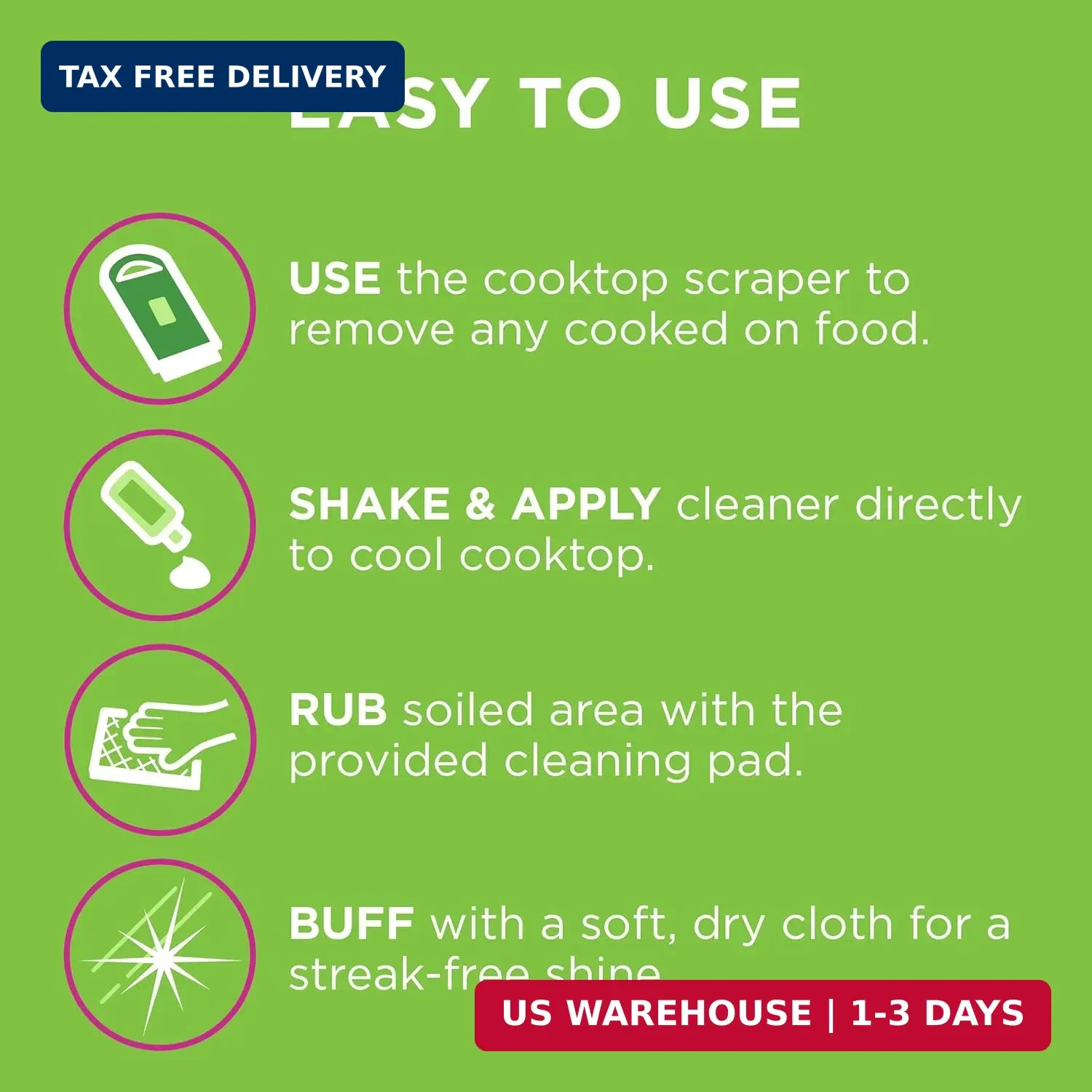 Affresh Cooktop Cleaning Kit, Safe for Glass & Ceramic Cooktops, Includes 5 oz c