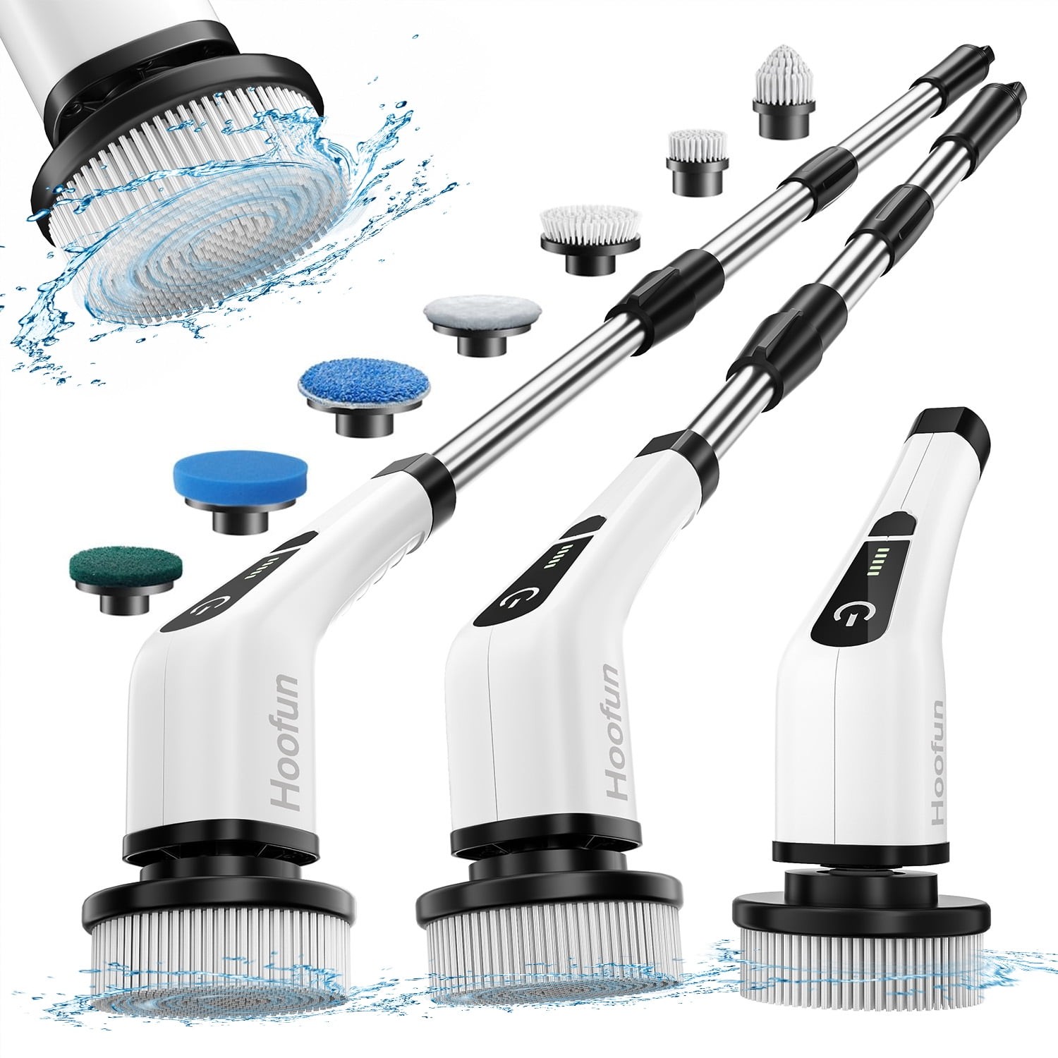 Electric Spin Scrubber, Cordless Bath Tub Power Scrubber with Long Handle & 7…