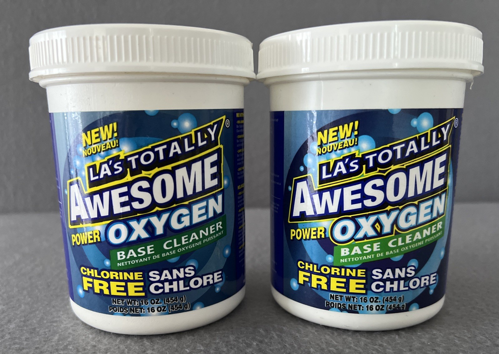 Lot of 2 LA’s Totally Awesome Power Oxygen Base Cleaner Chlorine Free 16 oz NOS