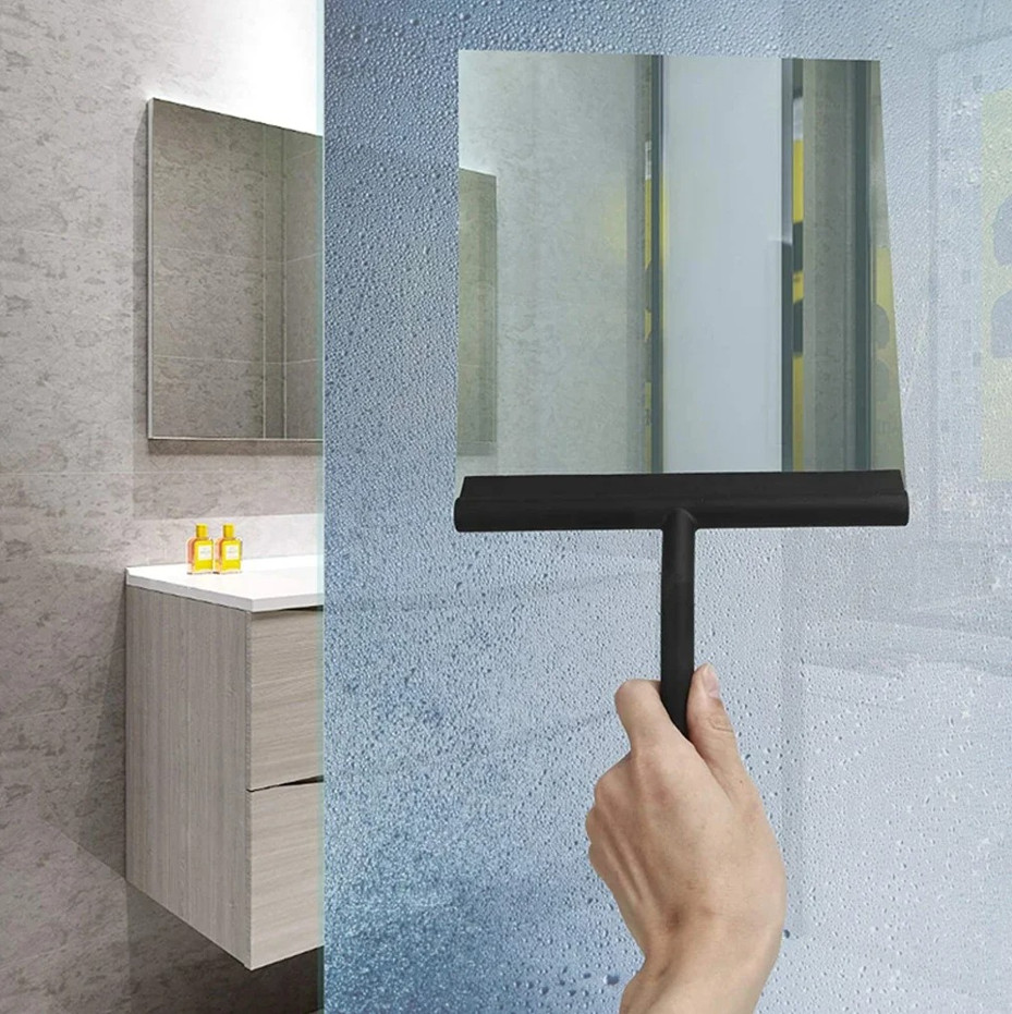 Shower Squeegee Glass Door Wall Cleaner with Silicone Holder Bathroom Wiper