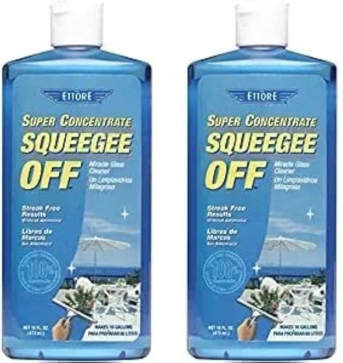Squeegee Off Window Cleaning Soap 16oz Pack of 2 Streak Free Ammonia Free