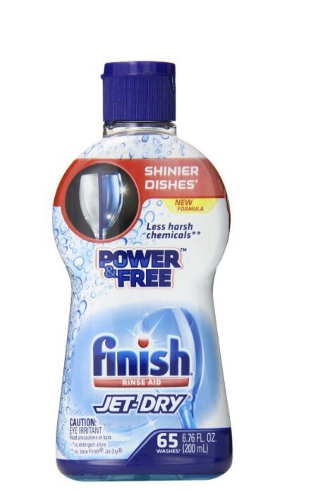 Finish Jet-Dry Liquid Rinse Aid, Dishwasher Rinse & Drying Agent, 6.76 fl oz 2pk
