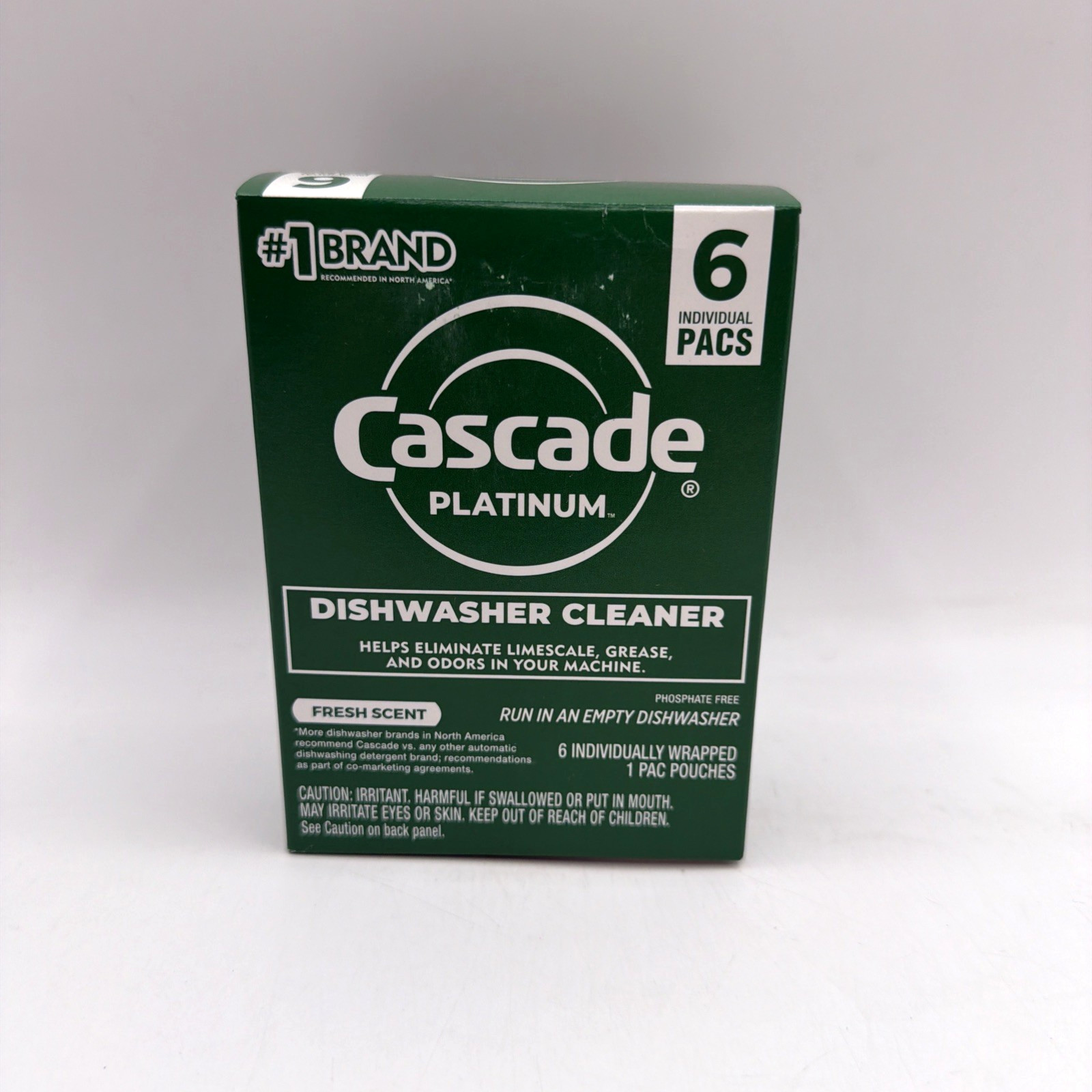 Cascade Platinum Dishwasher Cleaner Eliminate Limescale & Grease 6 Bags 1 Pack