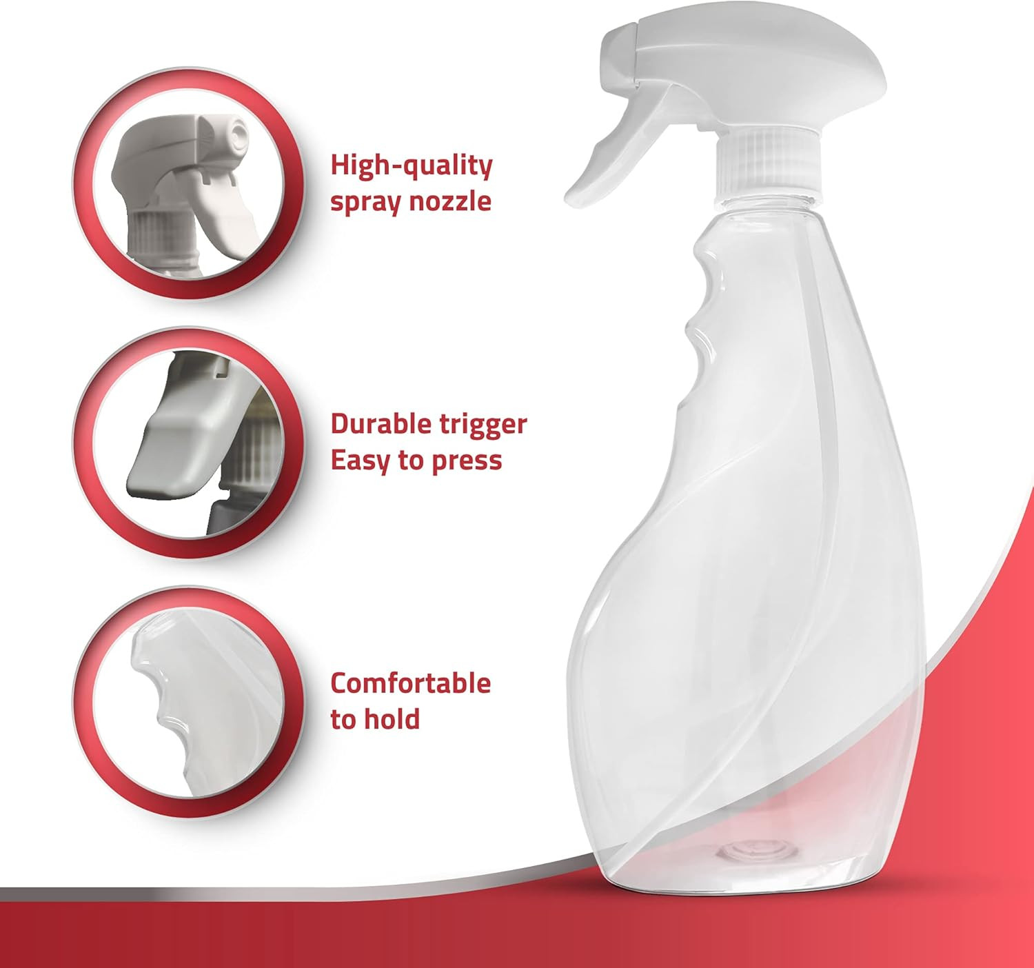 Large 17Oz Spray Bottles for Cleaning Solutions and Gardening, Plant