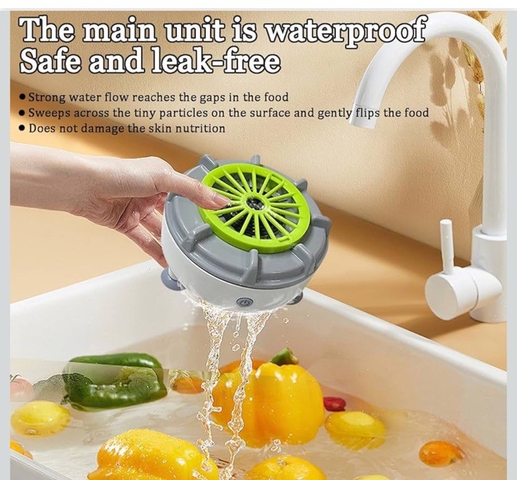Portable Rechargeable Fruit Vegetable Washer Cyclone Cleaning Safe & Effective