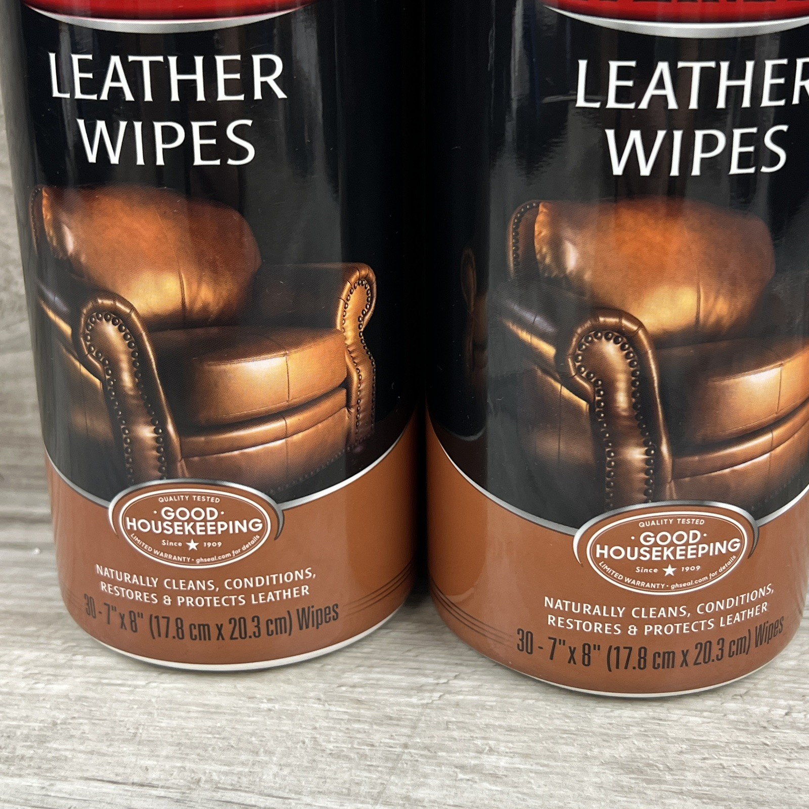 Weiman Leather Cleaner & Conditioner Wipes With UV Protection 30 ct (Pack of 2)