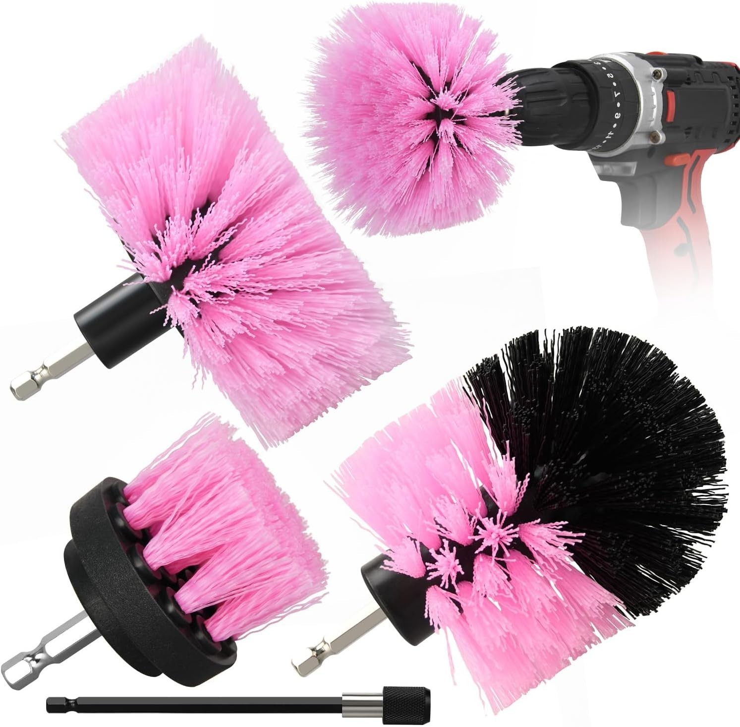 Drill Brush Attachment Set 4/7/9/10PCS Power Scrubber for Grout Tile Tub Shower