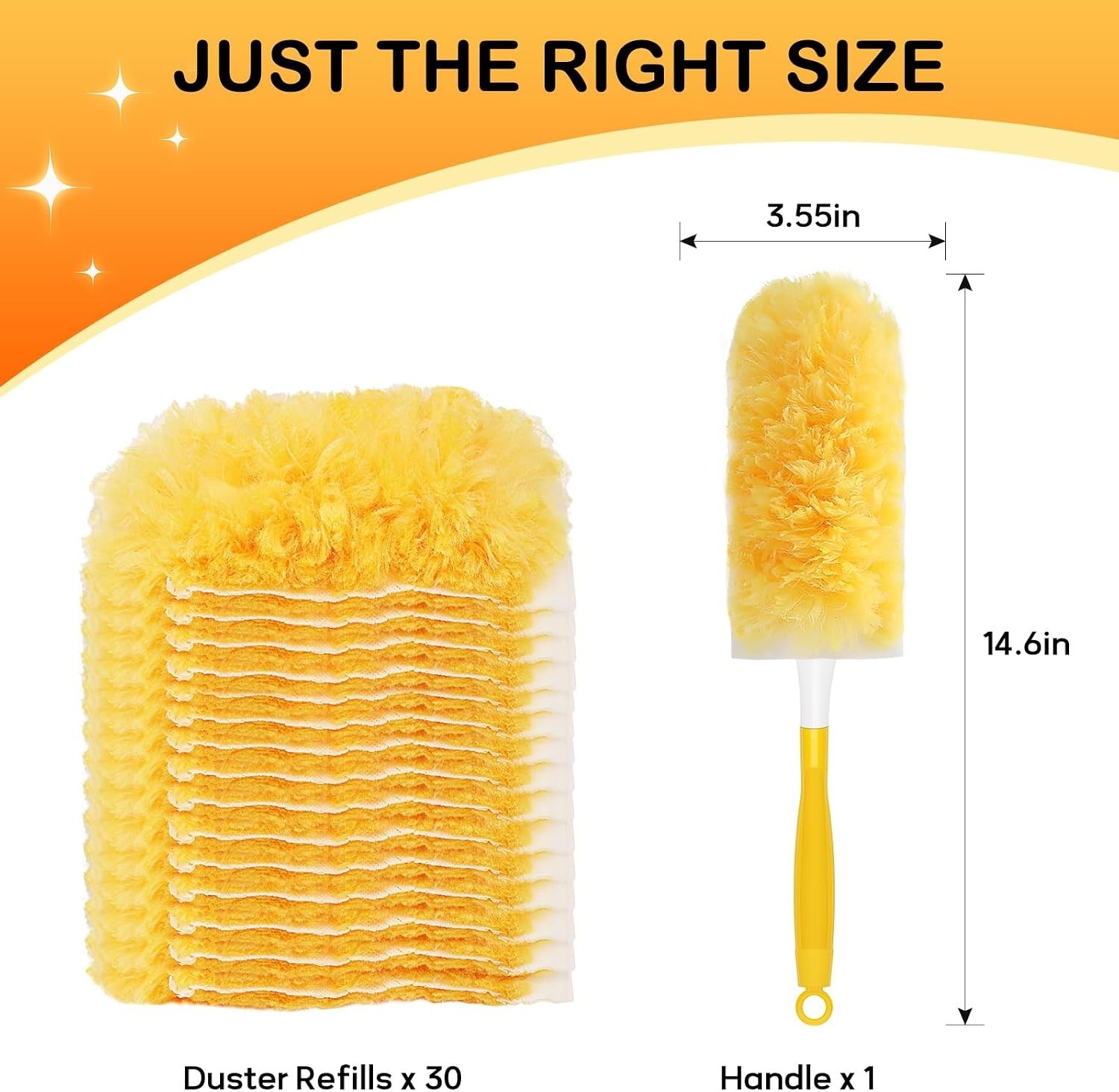 30 Count Duster Refills for Swiffer Duster with 1 Handle Dusters for Cleaning Di