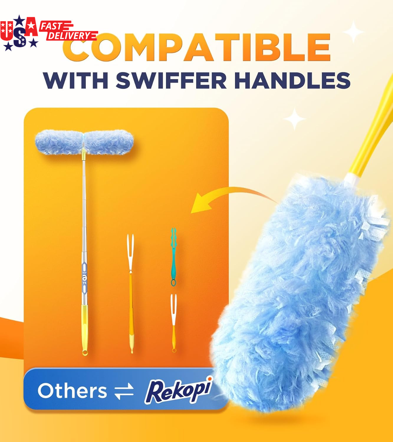 Heavy Duty Duster Refills for Swiffer Duster, 20 Count Duster Refills with 1 Han