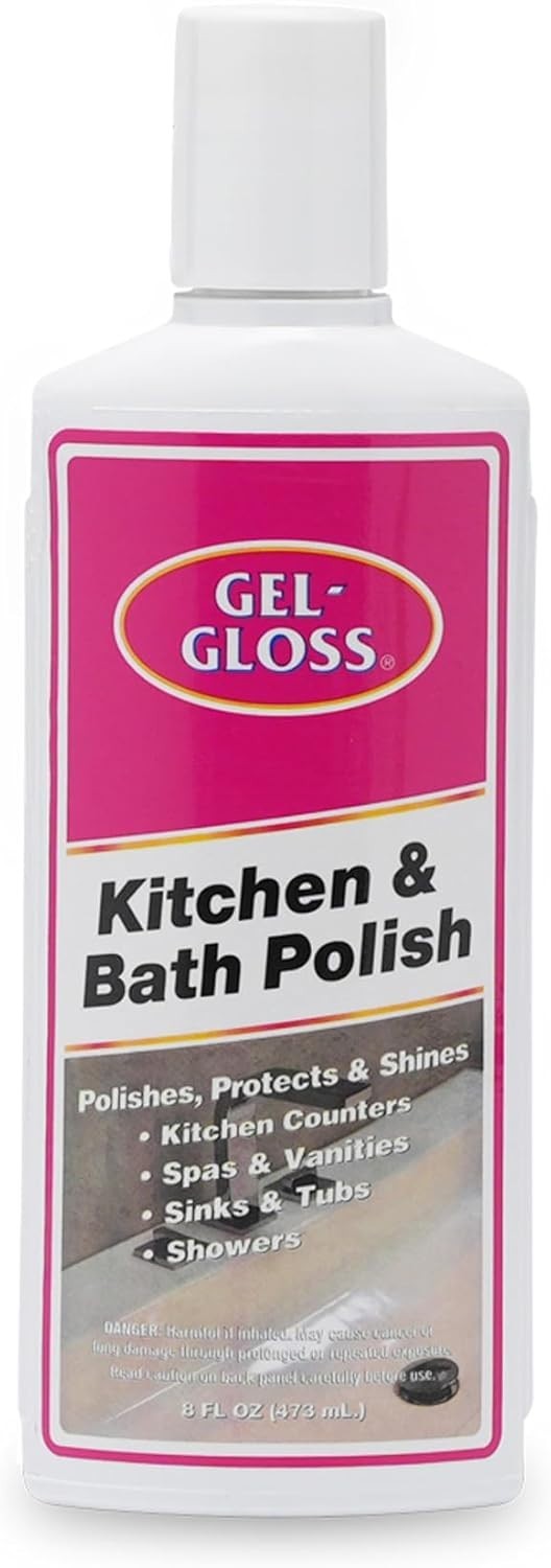 Indusies Gel-Gloss Kitchen and Bath Cream Wax Polish, 8 Fluid Ounces -GG-8