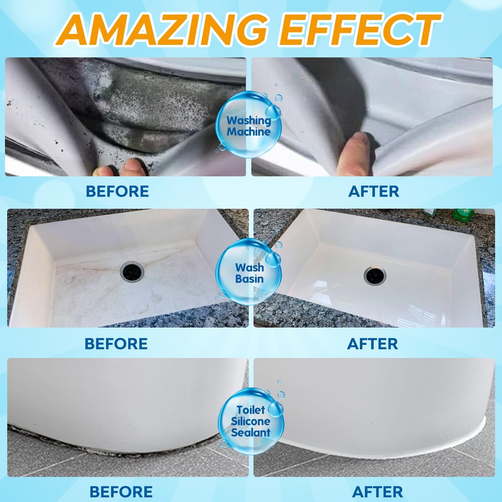 Mold Stain Remover Gel,Washing Machine Cleaner Front Load Washer Gasket Mold …