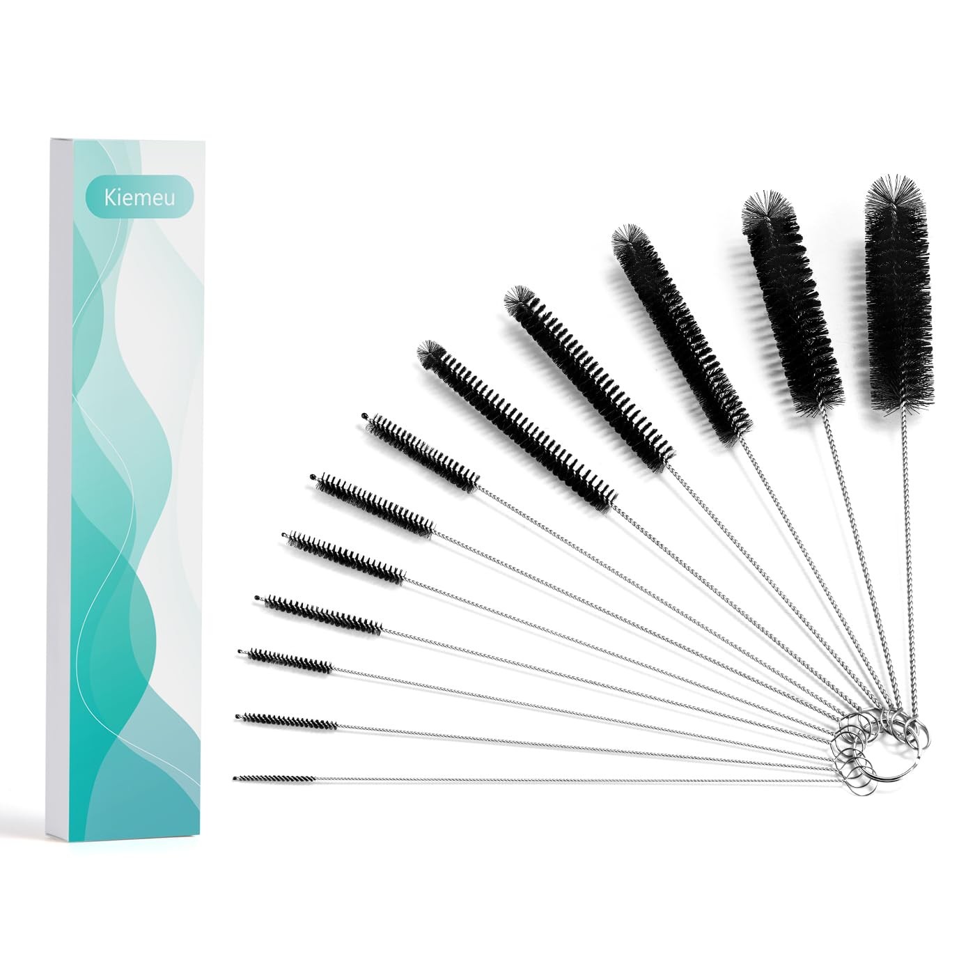 9.5 Inches Long Straw Cleaner Brush Set, 12 Pack Straw Pipe Cleaner Brush Set…