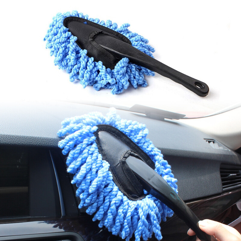 1Pc Super Soft Microfiber Car Dash Duster Brush Car Cleaning Home Kitchen C Blue