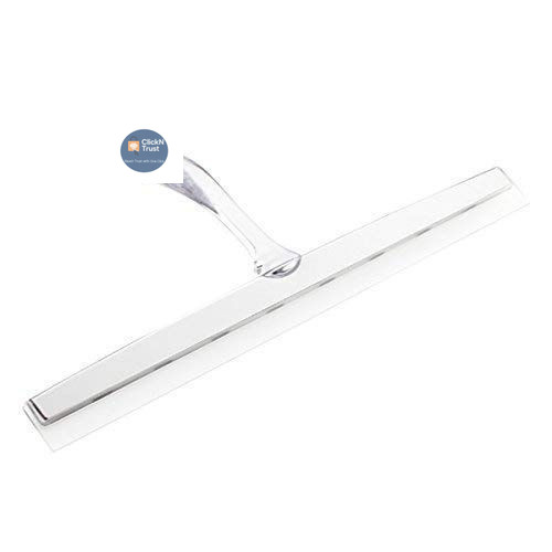 iDesign Zia Metal and Plastic Bathroom Squeegee for 12″ Inch, Clear/Stainless