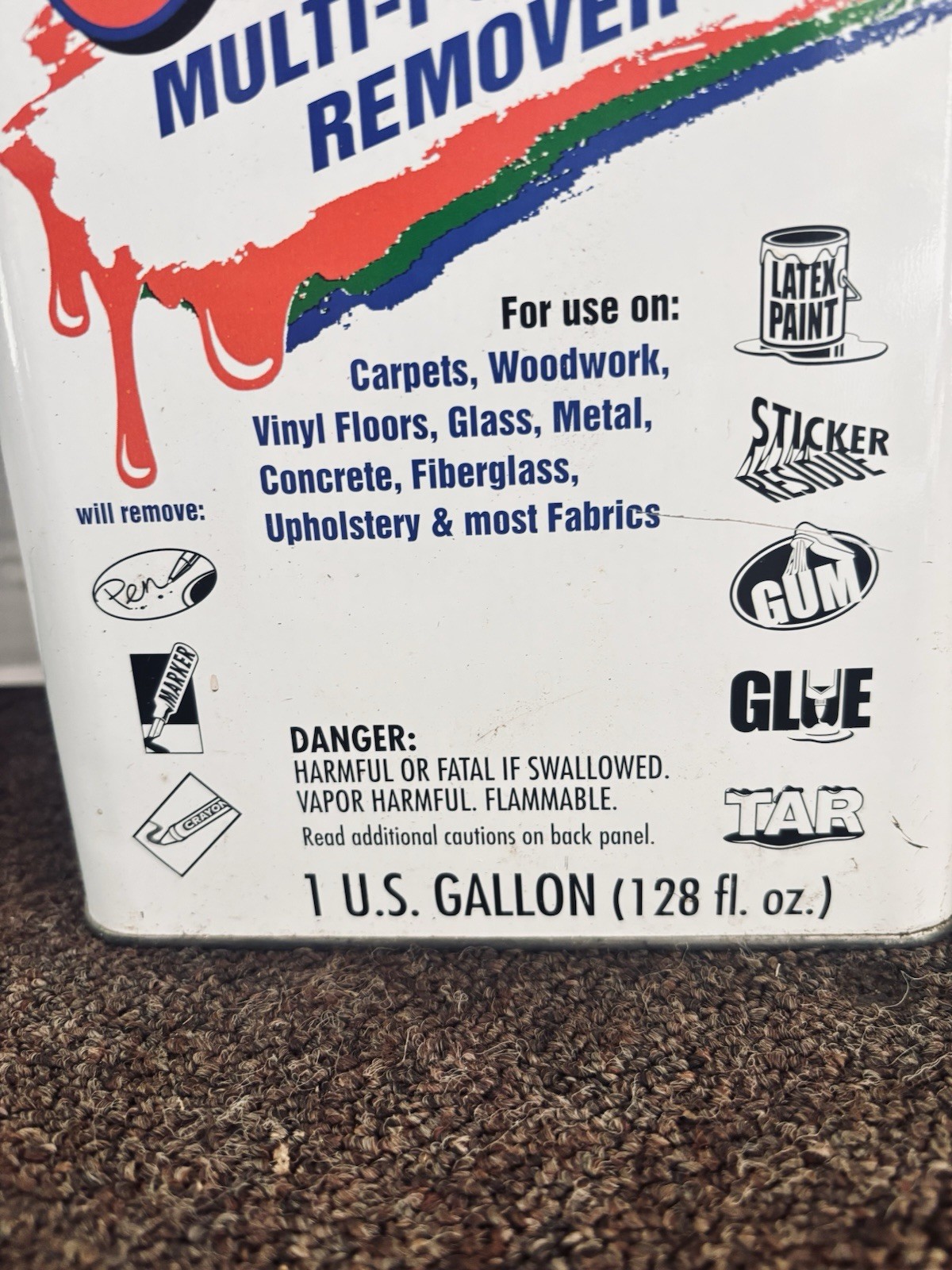 Oops! Remover-ONE GALLON Tin Can DISCONTINUED! Sealed, Original Formula 95% FULL