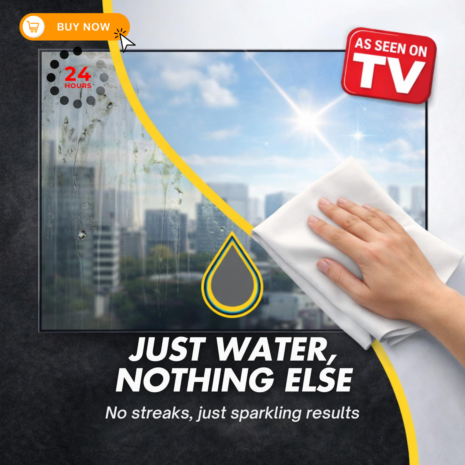 Microfiber Magic Streak Free Cleaning Cloth 6 Pack Clean Any 6-Pack, White