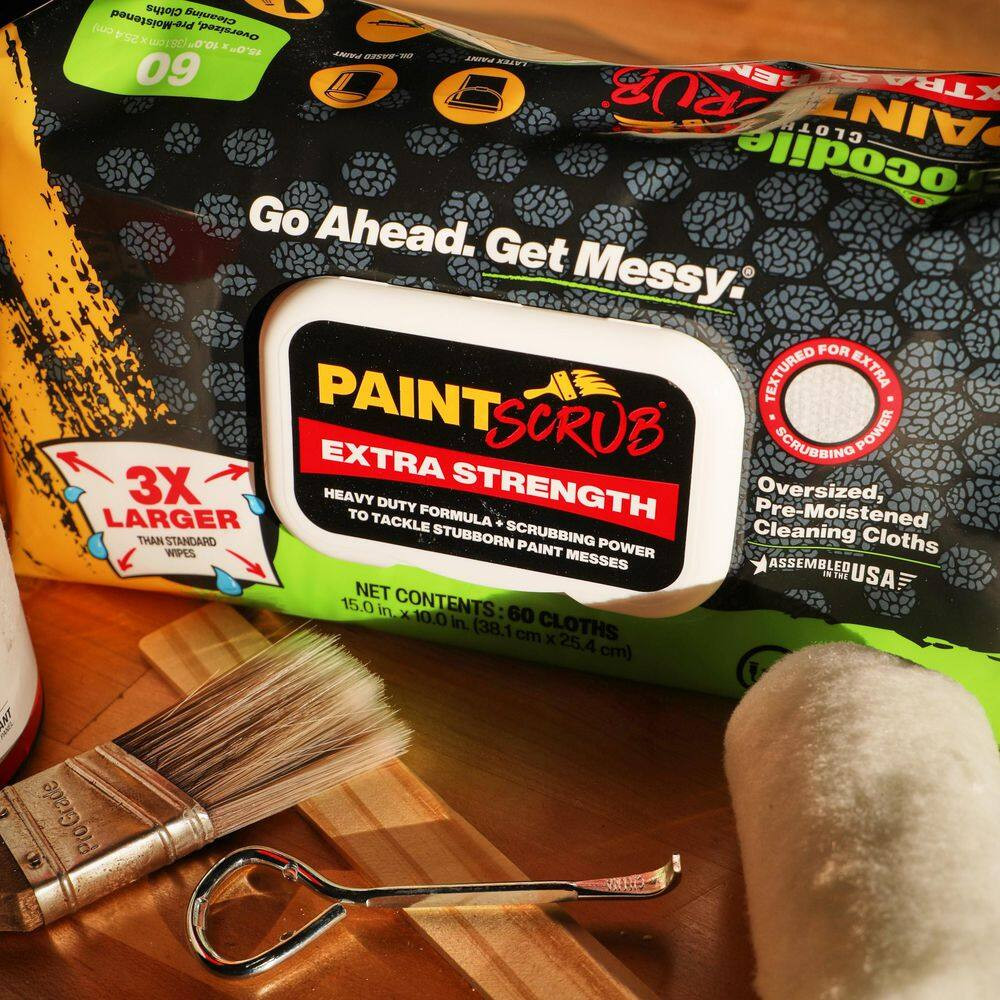 Paintscrub 60-Count Wipes Paint Cleanup Wipe for Paint Epoxy and Tar on Concrete