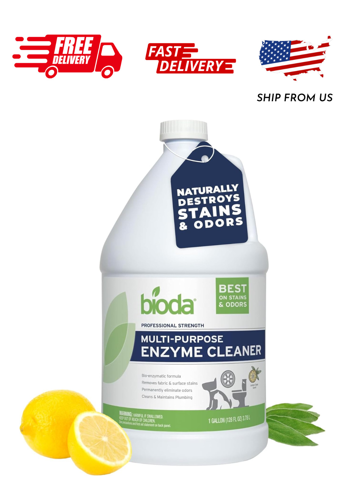 Bioda Multi-Purpose Probiotic Household Enzyme Cleaner and Deodorizer | Professi