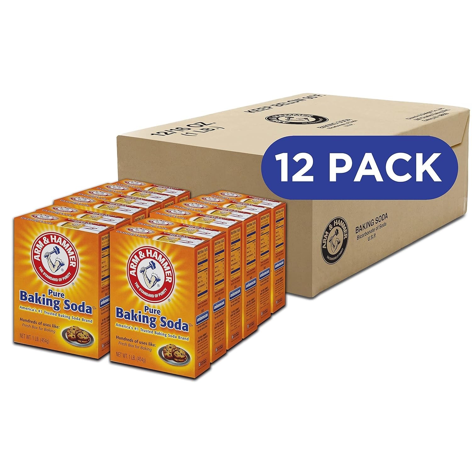 Baking Soda, Multi-Purpose 100% Pure Sodium Bicarbonate Powder for Cooking, B…