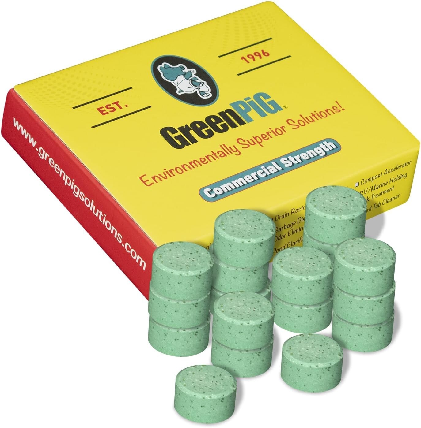 Commercial Strength Septic Treatment Pods – 18 Tablet Supply for 1,500 Gallons